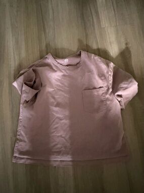 Girls' Short-Sleeve Pocket Tee in Dusty Mauve